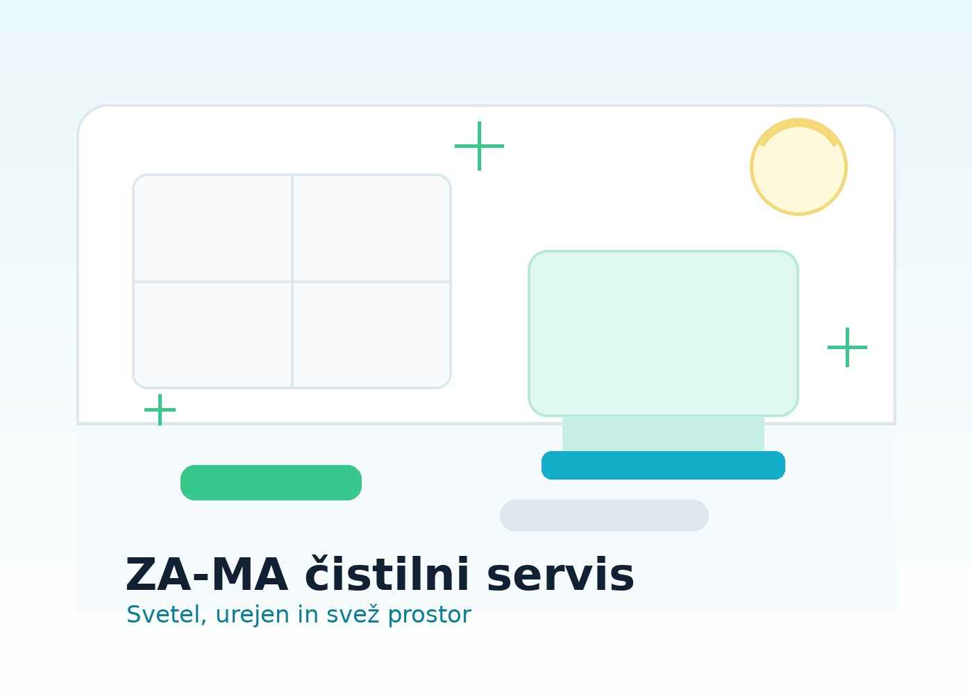 Svetel in urejen prostor po profesionalnem čiščenju